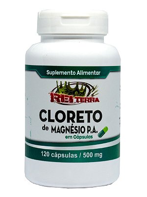 Cloreto De Magnésio Pa 500Mg 120 Caps Rei Terra