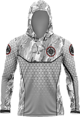 Camisa com Capuz Cammo White com Proteção Solar Uv50+ Play Pesca