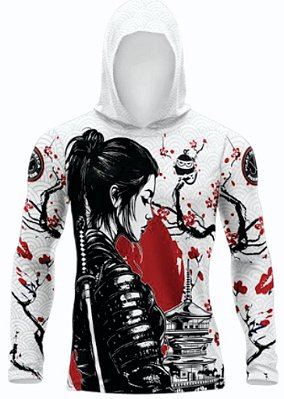 Camisa de Pesca Ninja Edition Plus Size Play Pesca com Capuz by Massa Japonesa com Proteção Uv50+