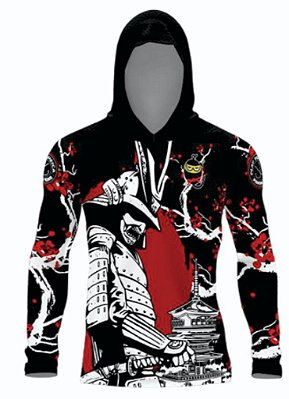 Camisa de Pesca Ninja Edition Play Pesca com Capuz by Massa Japonesa com Proteção Uv50+ Infantil