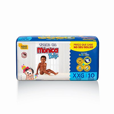 FRALDA INFANTIL TURMA DA MÔNICA XXG - 80 UNI