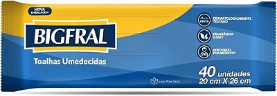 TOALHA UMEDECIDA BIGFRAL PLUS  - 40 UNIDADES