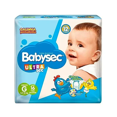 FRALDA INFANTIL BABYSEC G - 128 UNIDADES