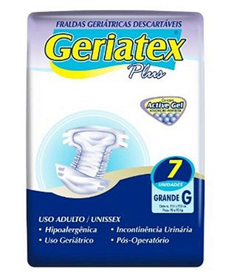 Fralda Geriátrica GERIATEX PLUS G - FARDO COM 84 UNIDADES