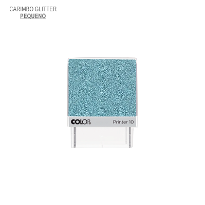 Carimbo Pequeno Glitter Azul Pastel