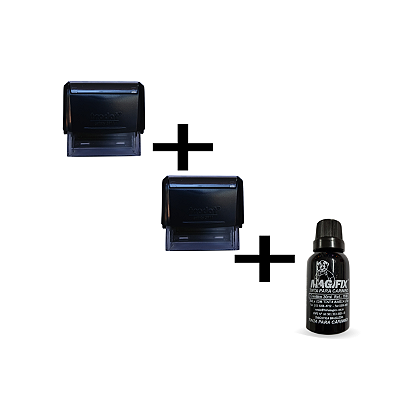 Kit 2 Carimbos + 1 tinta