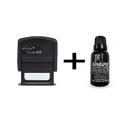 Kit 1 Carimbo + 1 frasco de tinta