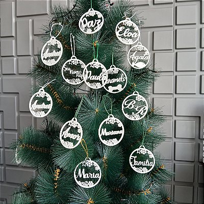 Bolinha de Natal Personalizada - Kit 14 unidades