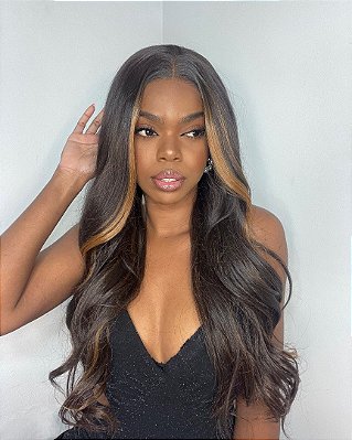 LACE FRONT KAMILLA CASTANHO COM MECHAS