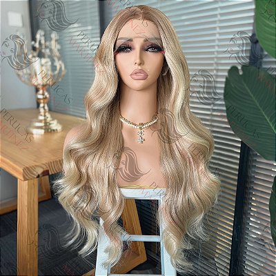 LACE FRONT KAMILLA LOIRA COM MECHAS E RAIZ