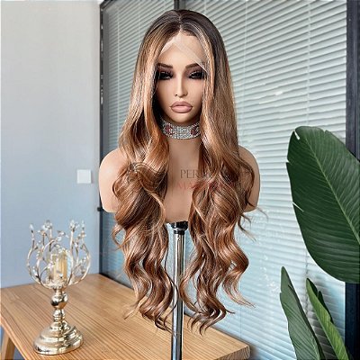 LACE FRONT KAMILLA CASTANHO COM MECHAS CARAMELO