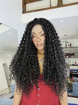 LACE FRONT IZA PRETA ENCARACOLADA 13 X 4
