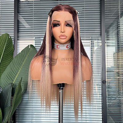 FULL LACE FRONT MELISSA VINHO COM MECHAS