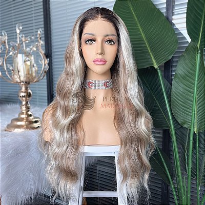 LACE FRONT KAMILLA LOIRA COM  E RAIZ E MECHAS