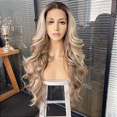 LACE FRONT JADE LOIRA ONDULADA COM RAIZ 13 X 4 HD