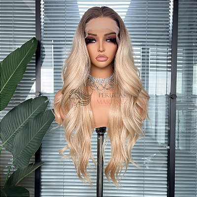 FULL LACE FRONT JADE LOIRO DOURADO COM MECHAS 13 X 6
