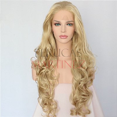 Lace Front Melissa Loiro creme ondulado