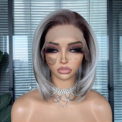 FULL LACE FRONT KIM CINZA PLATINADA 13 X 6