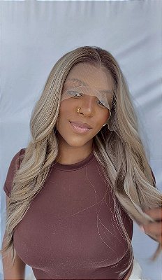 FULL LACE FRONT ANNA LOIRO ACINZENTADO BEGE 13 x 6