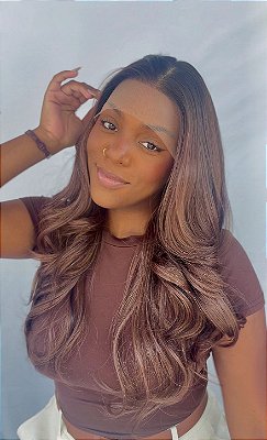 LACE FRONT JADE CASTANHO CHOCOLATE 13 x 6