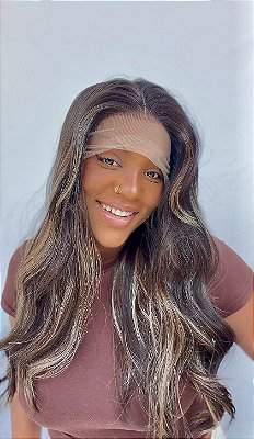 LACE FRONT ARIANNA CASTANHO COM REFLEXOS 13 x 4