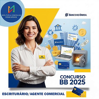 CURSO ONLINE BANCO DO BRASIL 2025 - ESCRITURÁRIO / AGENTE COMERCIAL - Nível Médio (( Edital Iminente))