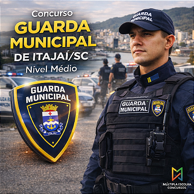 CURSO ONLINE PRÉ E PÓS-EDITAL ( GUARDA MUNICIPAL DE ITAJAÍ 2026 ) - Edital Confirmado! - Nível Médio.