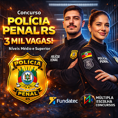 CURSO ONLINE PRÉ E PÓS-EDITAL: POLÍCIA PENAL RS *TÉCNICO ADMINISTRATIVO DA POLÍCIA PENAL* Nível Médio SUSEPE/RS
