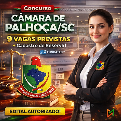 CURSO ONLINE - CÂMARA DE PALHOÇA 2026- ( CARGO : CONTADOR LEGISLATIVO ) - NÍVEL SUPERIOR