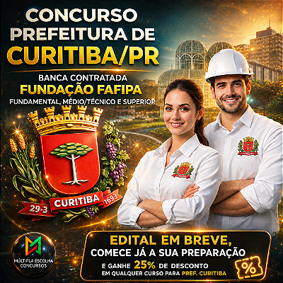 CURSO ONLINE PRÉ E PÓS-EDITAL PREF. CURITIBA 2026 ( ENFERMEIRO) - Nível Superior - Cargo Efetivo