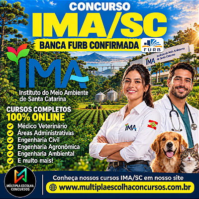 IMA/SC 2026 — Médico Veterinário — Nível Superior (Pré e Pós-Edital)