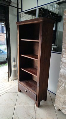 LIVREIRO RÚSTICO - COM GAVETA