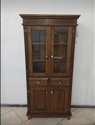 CRISTALEIRA 2 PORTAS SUPERIORES, 2 GAVETAS, 2 PORTAS INFERIORES - REF. 2010