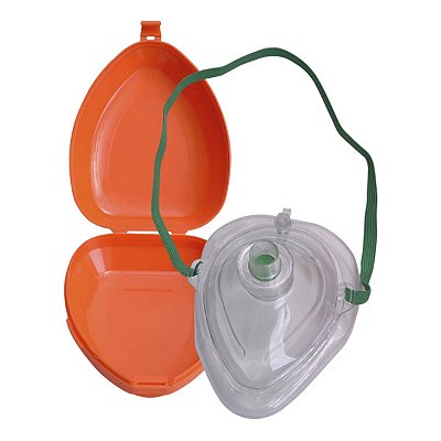 CPR-01 Fun Dive, Máscara Pocket Mask com válvula e estojo Primeiros Socorros