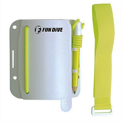 Prancheta-03 Fun Dive, Prancheta de Pulso para Mergulho 3 Folhas c/ Lápis Subaquático
