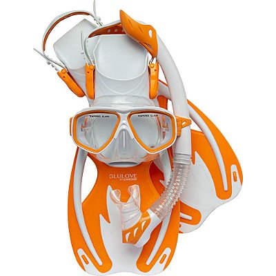 ROCKS PRO, Kit Mergulho Mascara Snorkel Nadadeira