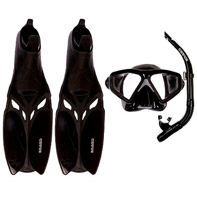 SHARK FUN, Kit de Mergulho Máscara + Nadadeira + Snorkel