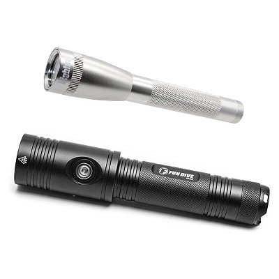 Kit Lanternas 250 e 2000 lumens, para caça mergulho e pesca