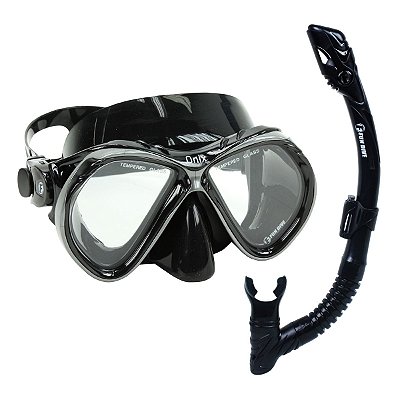 Kit Dry Onix Fun Dive Máscara Snorkel Dupla Válvula mergulho