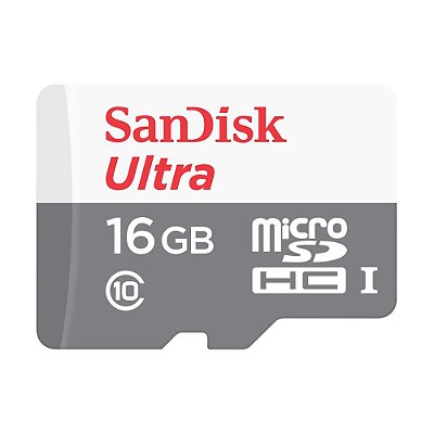 Cartão Micro SD Ultra Classe 10 16GB com adaptador Sandisk