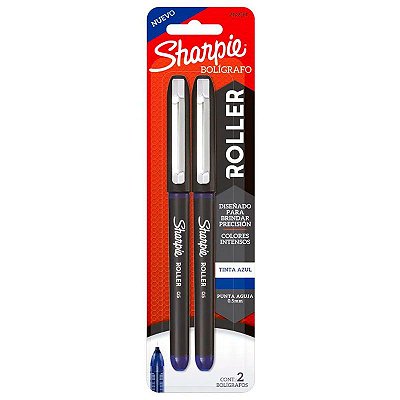 Caneta Sharpie Roller 0.5 Azul Kit c/ 2 Unidades
