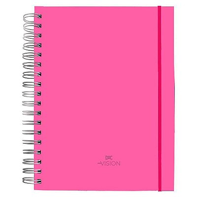 Caderno Smart Universitário 10 Matérias com Folhas Reposicionáveis DAC Vision Rosa