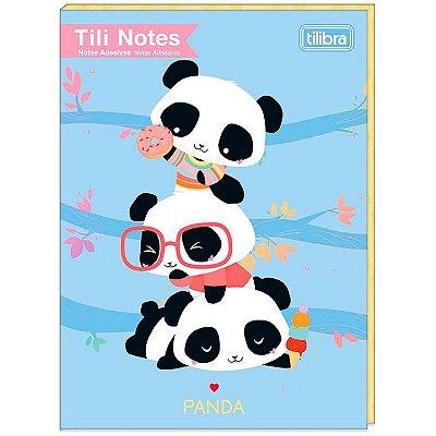 Kit Blocos Adesivos Tili Notes Panda Tilibra