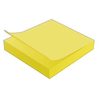 Bloco Adesivo 76x76mm 100 folhas Amarelo Neon