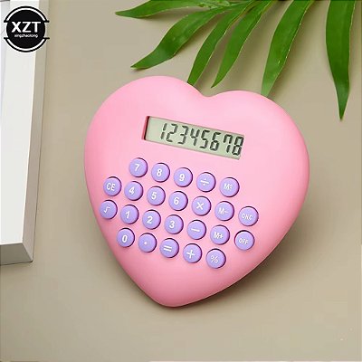 Calculadora Coração Rosa – 8 Dígitos