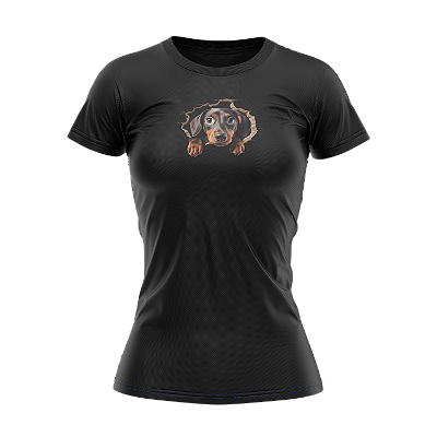 Camiseta Baby Look TryNerd | Dog  Salsicha - Streetwear