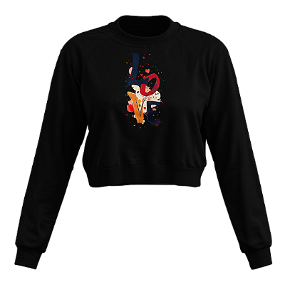 Moletom Cropeed  Love Trynerd