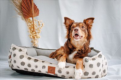 Cama para Cachorro AcquaTec Cinza Poá