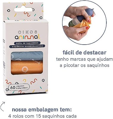 Kit Refil de Saquinho Higiênico