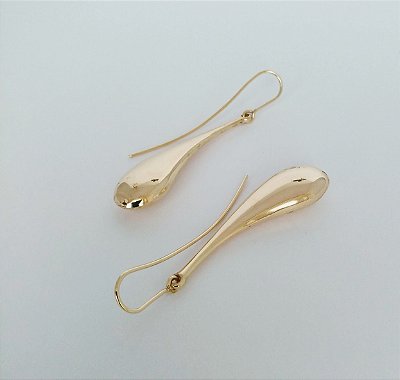 Par de Brinco Gota Prata 925 Vermeil